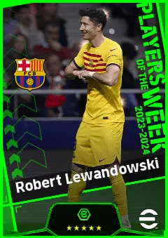 Robert Lewandowski eFootball 2026 player card, 95 OVR CF