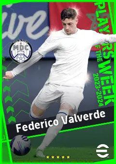 Federico Valverde eFootball 2026 player card, 95 OVR CMF