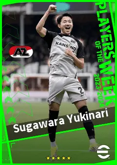 Sugawara Yukinari eFootball 2026 player card, 92 OVR RB