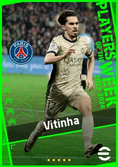 Vitinha eFootball 2026 player card, 94 OVR CMF