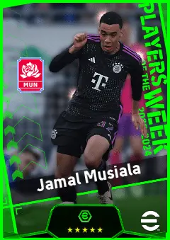 Jamal Musiala eFootball 2026 player card, 96 OVR LMF
