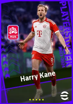 Harry Kane eFootball 2026 player card, 96 OVR CF
