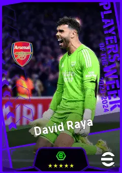 David Raya eFootball 2026 player card, 93 OVR GK