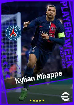 Kylian Mbappé eFootball 2026 player card, 97 OVR CF