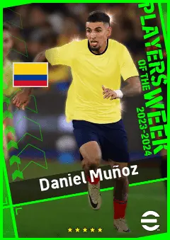 Daniel Muñoz eFootball 2026 player card, 92 OVR RB