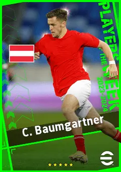 C. Baumgartner eFootball 2026 player card, 93 OVR AMF