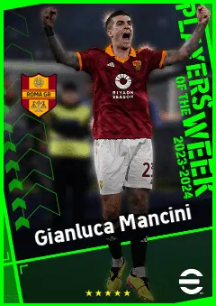 Gianluca Mancini eFootball 2026 player card, 93 OVR CB