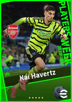 Kai Havertz eFootball 2026 player card, 94 OVR CF