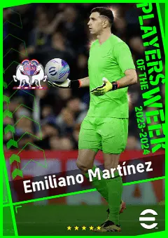 Emiliano Martínez eFootball 2026 player card, 93 OVR GK