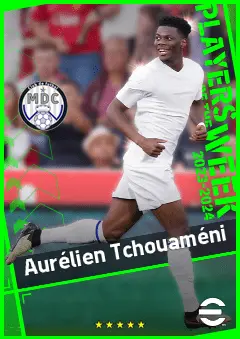 Aurélien Tchouaméni eFootball 2026 player card, 95 OVR DMF