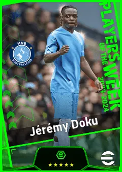 Jérémy Doku eFootball 2026 player card, 94 OVR LMF