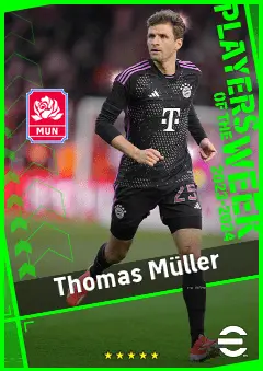 Thomas Müller eFootball 2026 player card, 93 OVR AMF