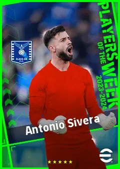 Antonio Sivera eFootball 2026 player card, 90 OVR GK