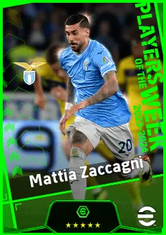 Mattia Zaccagni eFootball 2026 player card, 93 OVR LMF