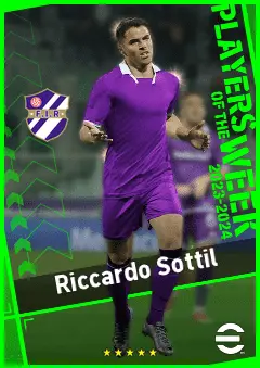 Riccardo Sottil eFootball 2026 player card, 92 OVR LMF