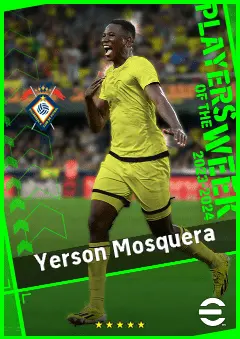 Yerson Mosquera eFootball 2026 player card, 90 OVR CB