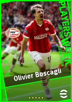 Olivier Boscagli eFootball 2026 player card, 92 OVR CB