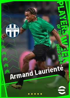Armand Laurienté eFootball 2026 player card, 93 OVR CF