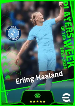 Erling Haaland eFootball 2026 player card, 97 OVR CF