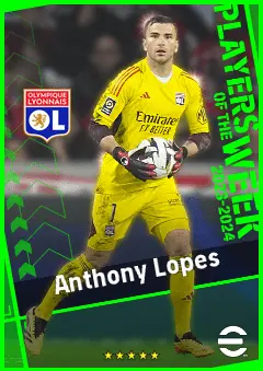 Anthony Lopes eFootball 2026 player card, 93 OVR GK