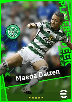 Maeda Daizen eFootball 2026 player card, 91 OVR LWF