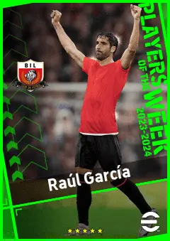 Raúl García eFootball 2026 player card, 90 OVR CF