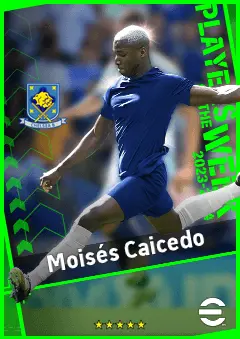 Moisés Caicedo eFootball 2026 player card, 94 OVR DMF