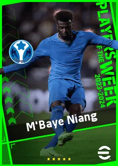 M'Baye Niang eFootball 2026 player card, 90 OVR CF