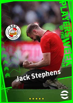 Jack Stephens eFootball 2026 player card, 90 OVR CB
