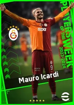 Mauro Icardi eFootball 2026 player card, 93 OVR CF