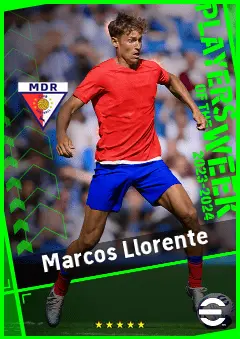 Marcos Llorente eFootball 2026 player card, 93 OVR RMF