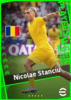 Nicolae Stanciu eFootball 2026 player card, 91 OVR AMF