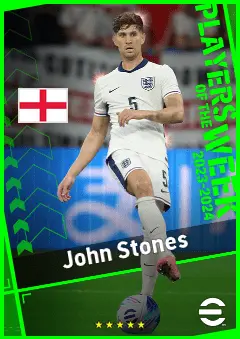 John Stones eFootball 2026 player card, 94 OVR CB