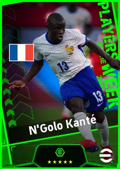 N'Golo Kanté eFootball 2026 player card, 93 OVR DMF