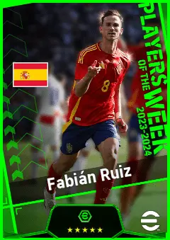 Fabián Ruiz eFootball 2026 player card, 93 OVR CMF
