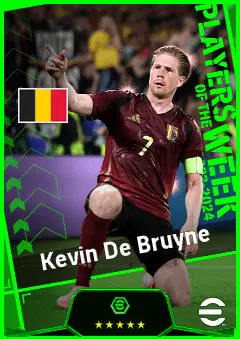 Kevin De Bruyne eFootball 2026 player card, 97 OVR AMF