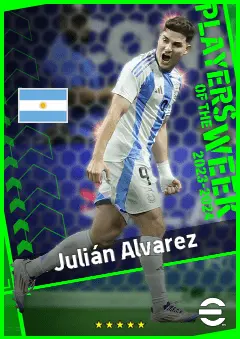 Julián Alvarez eFootball 2026 player card, 94 OVR CF