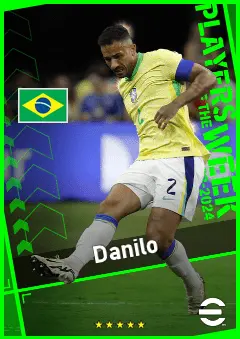Danilo eFootball 2026 player card, 93 OVR RB