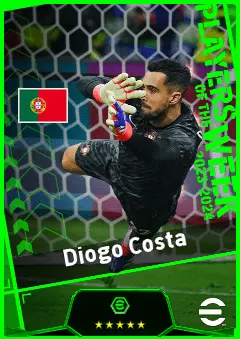 Diogo Costa eFootball 2026 player card, 94 OVR GK