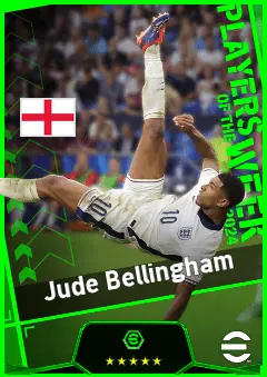 Jude Bellingham eFootball 2026 player card, 98 OVR AMF