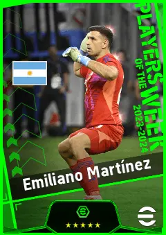 Emiliano Martínez eFootball 2026 player card, 93 OVR GK