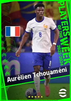 Aurélien Tchouaméni eFootball 2026 player card, 95 OVR DMF