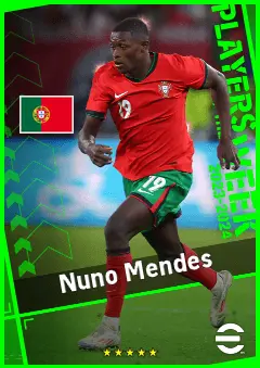 Nuno Mendes eFootball 2026 player card, 94 OVR LB