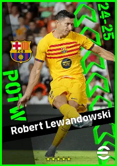 Robert Lewandowski eFootball 2026 player card, 95 OVR CF