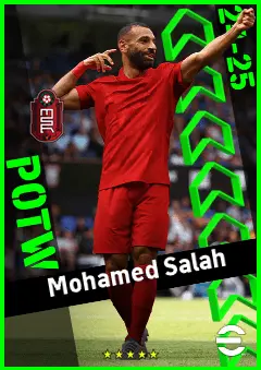 Mohamed Salah eFootball 2026 player card, 96 OVR RMF