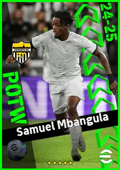 Samuel Mbangula eFootball 2026 player card, 90 OVR LMF