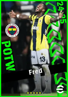 Fred eFootball 2026 player card, 92 OVR CMF