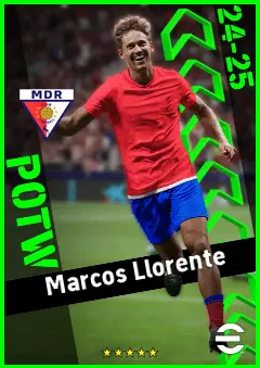 Marcos Llorente eFootball 2026 player card, 93 OVR RB