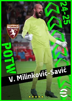 V. Milinković-Savić eFootball 2026 player card, 92 OVR GK