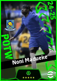 Noni Madueke eFootball 2026 player card, 93 OVR RWF